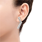 balance arm diamonds pave Earrings