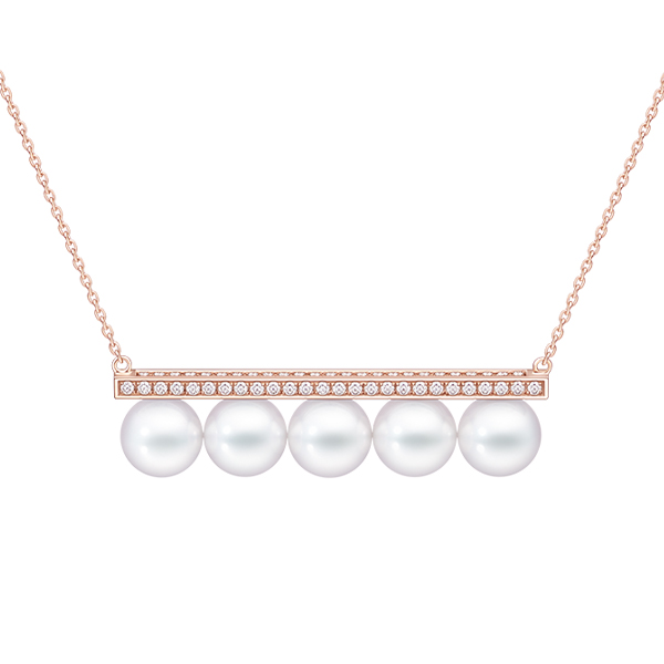 balance signature diamonds pave Necklace