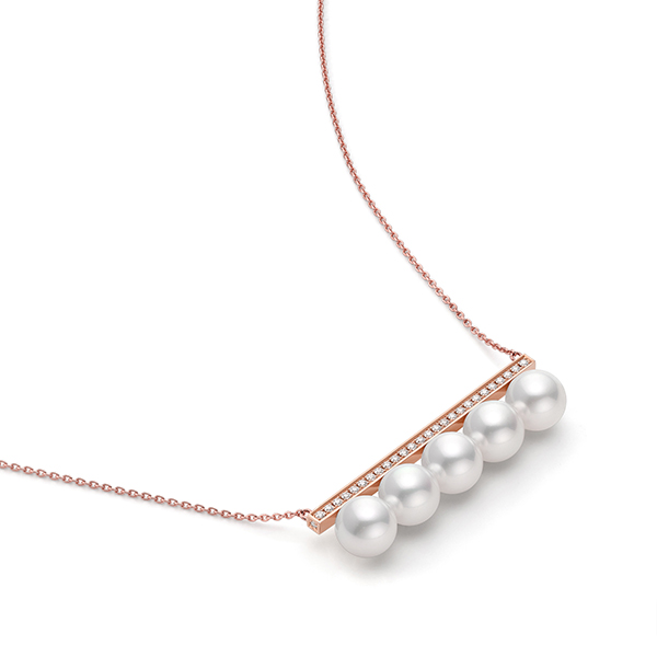 balance signature diamonds pave Necklace