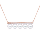 balance signature diamonds pave Necklace