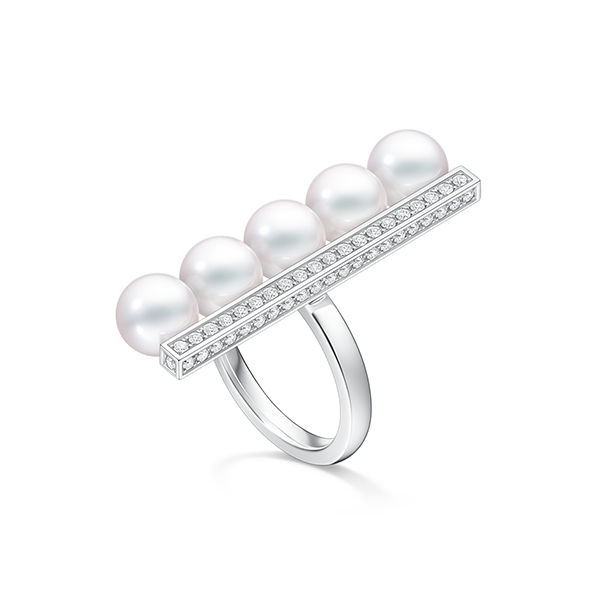 balance plus diamonds pave Ring