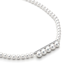 balance signature diamonds pave Necklace